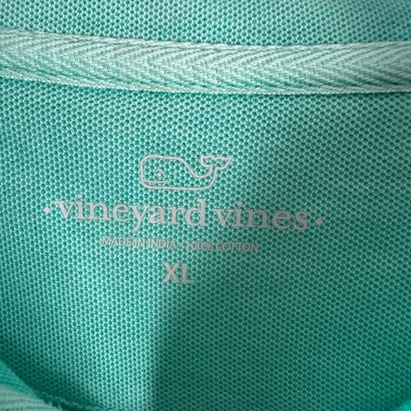 Vineyard Vines Saltwater Quarter-Zip Pullover Men's XL Aqua Teal - NWT - Picture 2 of 8